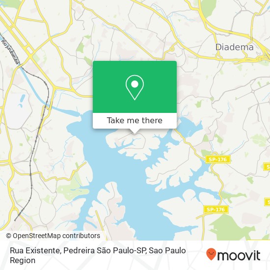 Rua Existente, Pedreira São Paulo-SP map