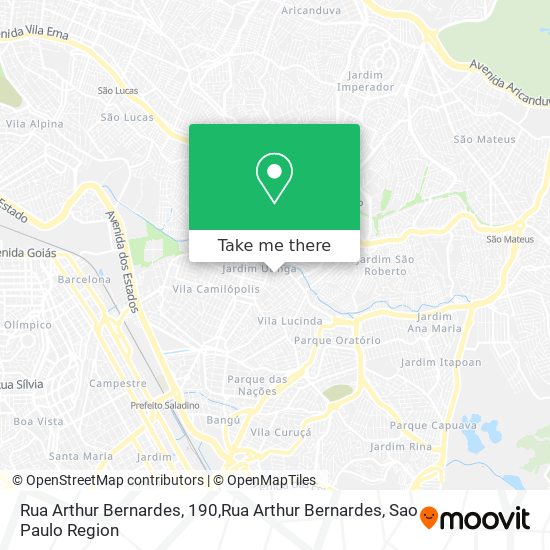 Mapa Rua Arthur Bernardes, 190,Rua Arthur Bernardes