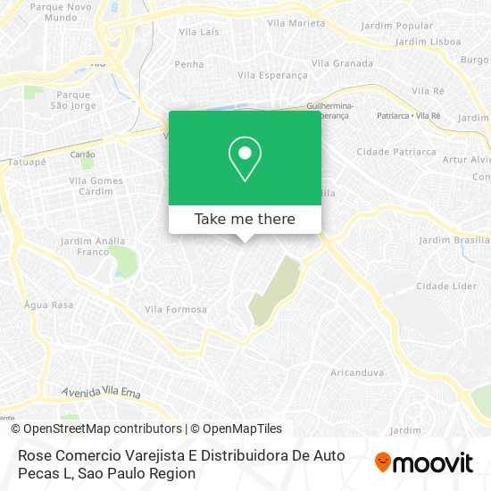 Mapa Rose Comercio Varejista E Distribuidora De Auto Pecas L