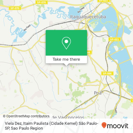 Viela Dez, Itaim Paulista (Cidade Kemel) São Paulo-SP map