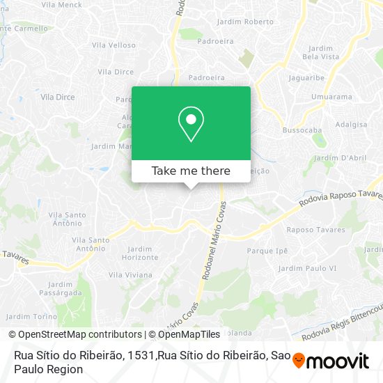 Rua Sítio do Ribeirão, 1531,Rua Sítio do Ribeirão map