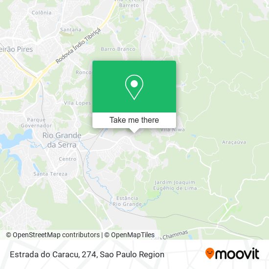 Estrada do Caracu, 274 map