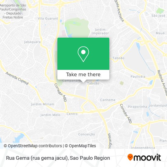 Rua Gema (rua gema jacuí) map