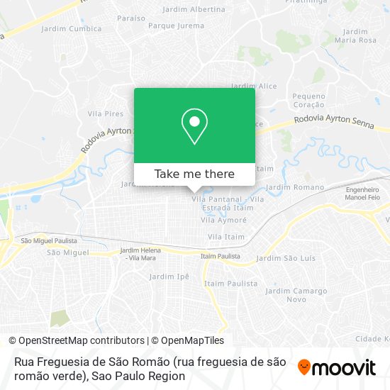 Mapa Rua Freguesia de São Romão (rua freguesia de são romão verde)