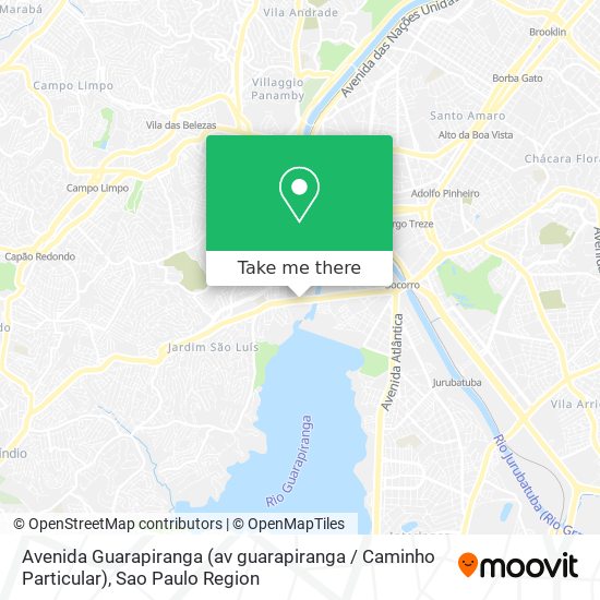 Mapa Avenida Guarapiranga (av guarapiranga / Caminho Particular)