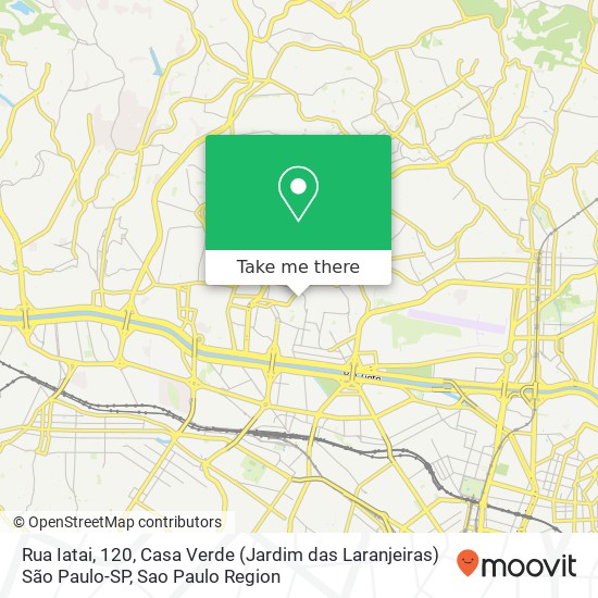 Rua Iatai, 120, Casa Verde (Jardim das Laranjeiras) São Paulo-SP map