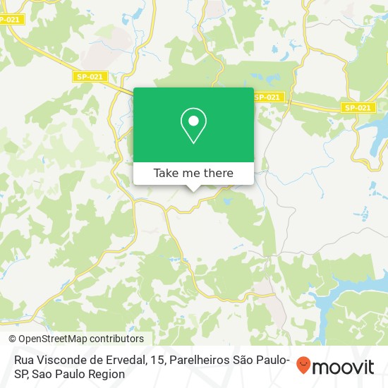 Mapa Rua Visconde de Ervedal, 15, Parelheiros São Paulo-SP