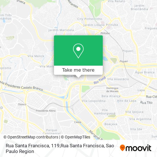Rua Santa Francisca, 119,Rua Santa Francisca map