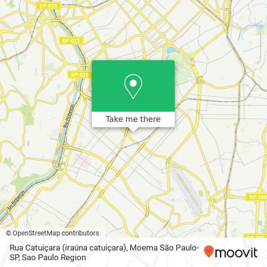 Rua Catuiçara (iraúna catuiçara), Moema São Paulo-SP map
