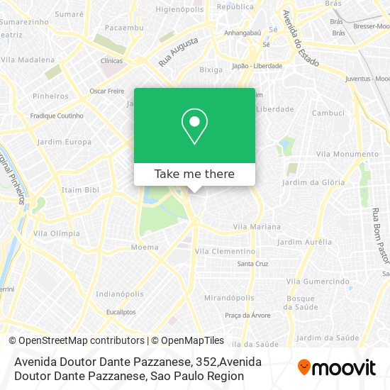 Avenida Doutor Dante Pazzanese, 352,Avenida Doutor Dante Pazzanese map