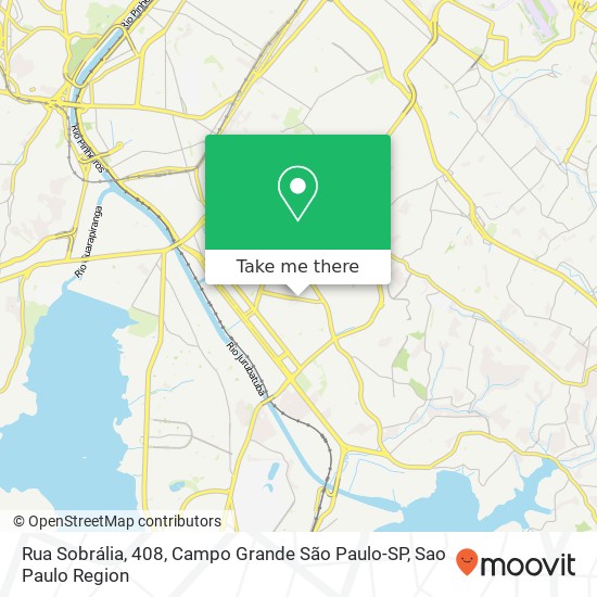 Mapa Rua Sobrália, 408, Campo Grande São Paulo-SP