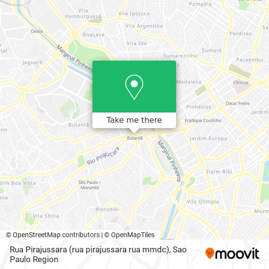 Mapa Rua Pirajussara (rua pirajussara rua mmdc)