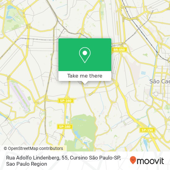 Mapa Rua Adolfo Lindenberg, 55, Cursino São Paulo-SP