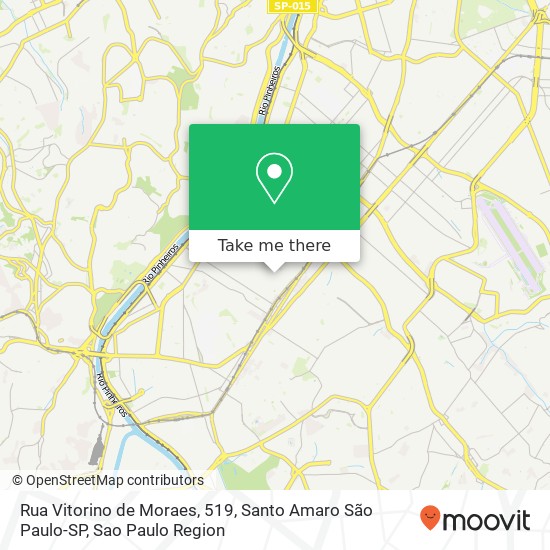 Mapa Rua Vitorino de Moraes, 519, Santo Amaro São Paulo-SP