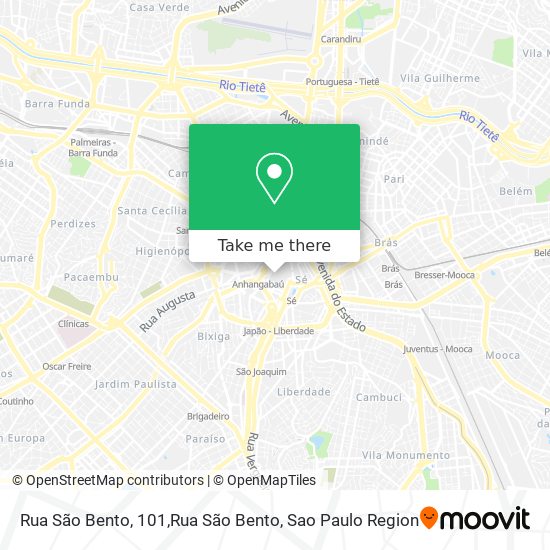 Mapa Rua São Bento, 101,Rua São Bento