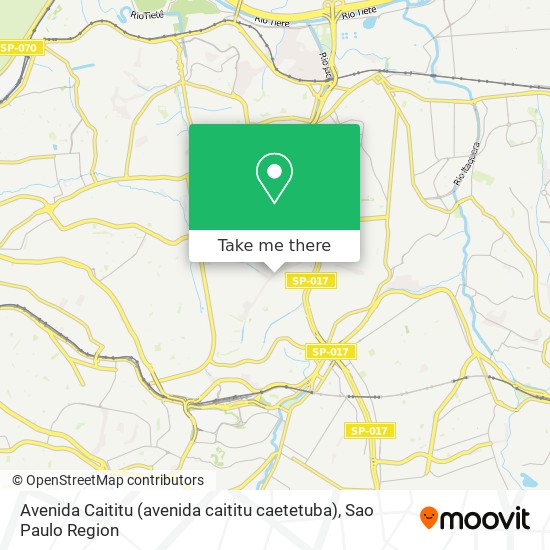 Mapa Avenida Caititu (avenida caititu caetetuba)