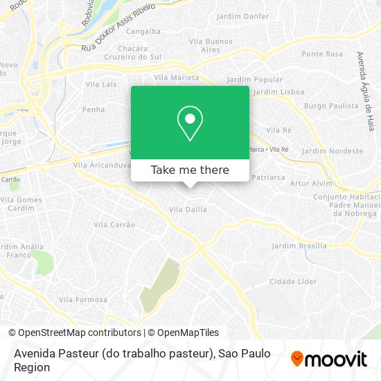 Avenida Pasteur (do trabalho pasteur) map