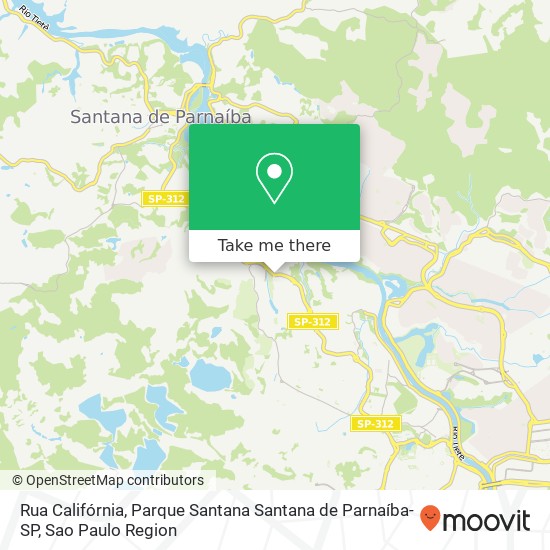 Mapa Rua Califórnia, Parque Santana Santana de Parnaíba-SP