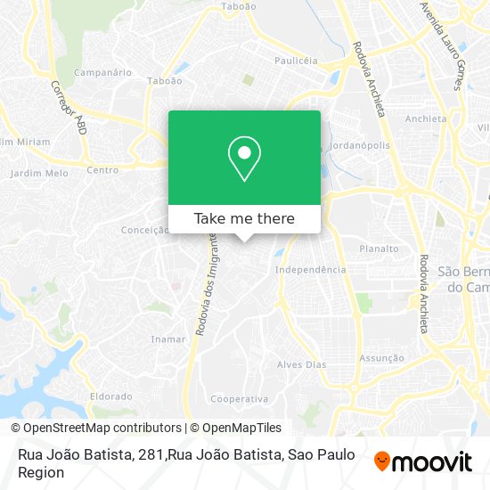 Mapa Rua João Batista, 281,Rua João Batista