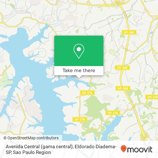 Mapa Avenida Central (gama central), Eldorado Diadema-SP