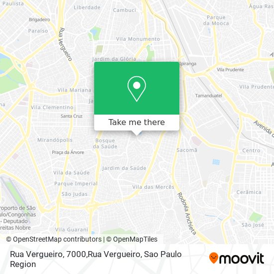 Mapa Rua Vergueiro, 7000,Rua Vergueiro