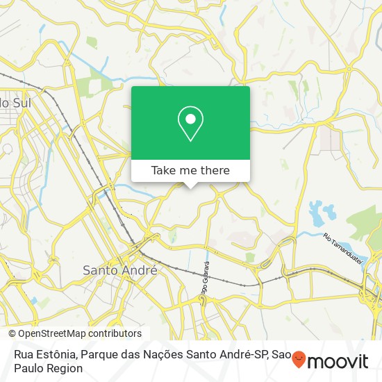 Mapa Rua Estônia, Parque das Nações Santo André-SP