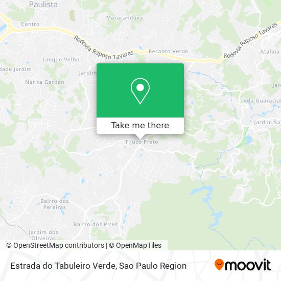 Estrada do Tabuleiro Verde map