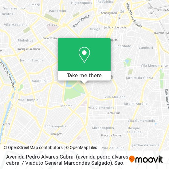 Avenida Pedro Álvares Cabral (avenida pedro álvares cabral / Viaduto General Marcondes Salgado) map