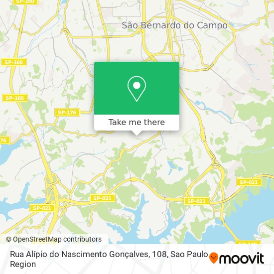 Mapa Rua Alípio do Nascimento Gonçalves, 108