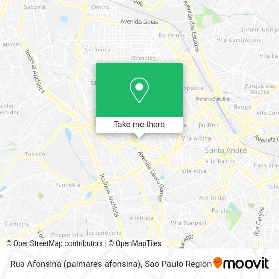 Rua Afonsina (palmares afonsina) map