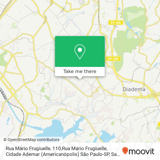 Mapa Rua Mário Frugiuelle, 110,Rua Mário Frugiuelle, Cidade Ademar (Americanópolis) São Paulo-SP