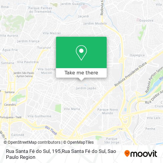 Rua Santa Fé do Sul, 195,Rua Santa Fé do Sul map