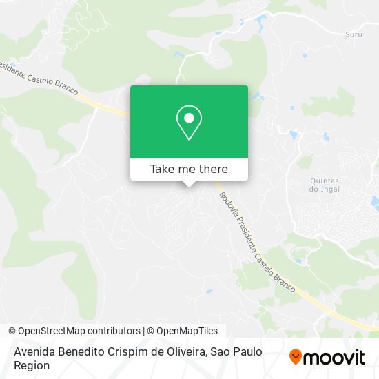 Avenida Benedito Crispim de Oliveira map