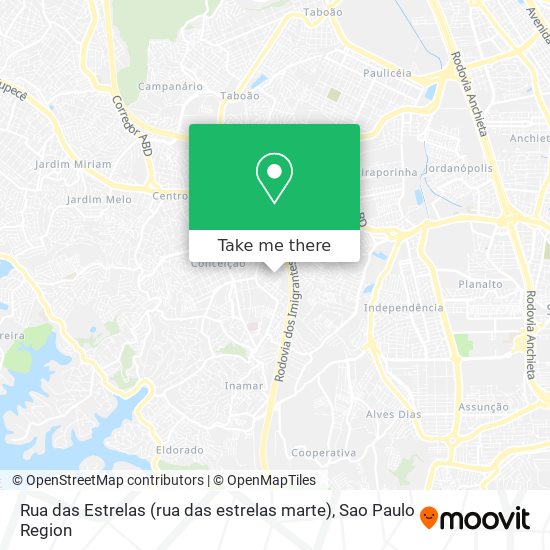 Mapa Rua das Estrelas (rua das estrelas marte)