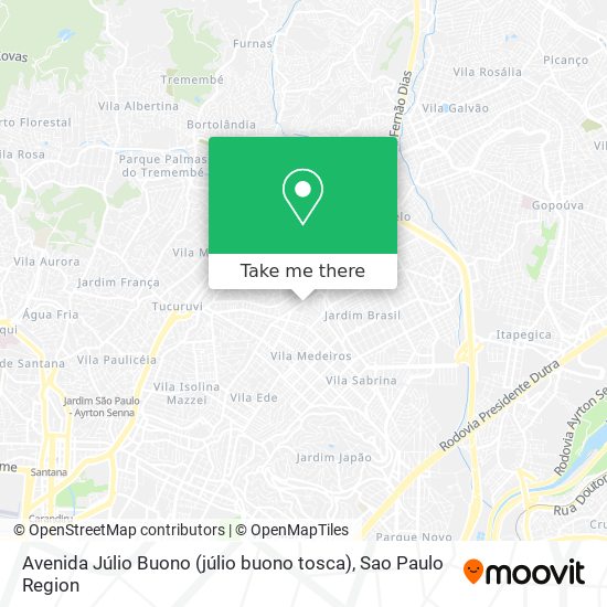 Mapa Avenida Júlio Buono (júlio buono tosca)