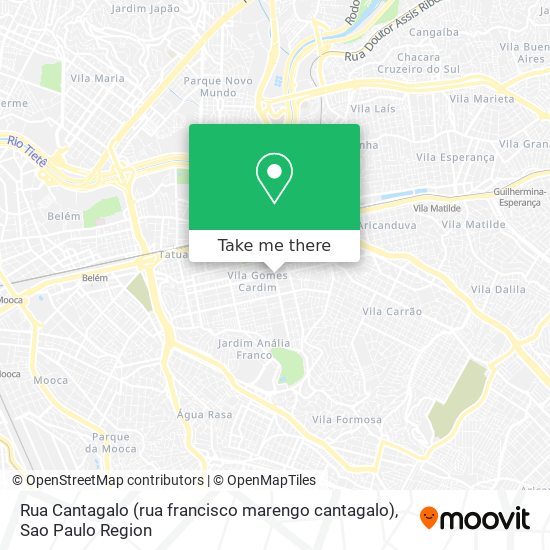 Mapa Rua Cantagalo (rua francisco marengo cantagalo)