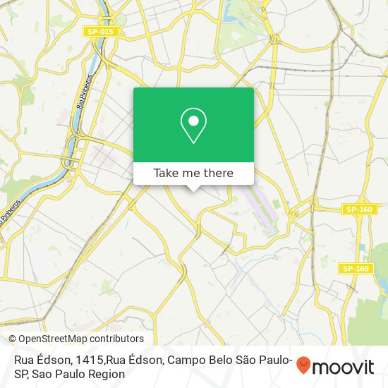 Mapa Rua Édson, 1415,Rua Édson, Campo Belo São Paulo-SP