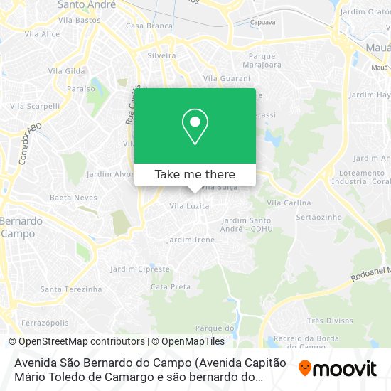 Avenida São Bernardo do Campo (Avenida Capitão Mário Toledo de Camargo e são bernardo do campo) map