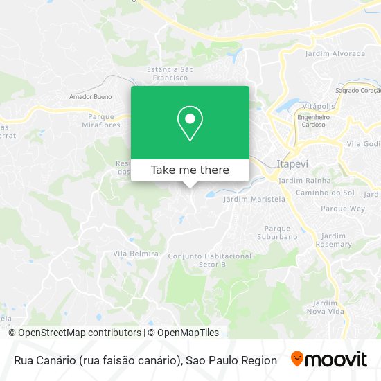 Rua Canário (rua faisão canário) map