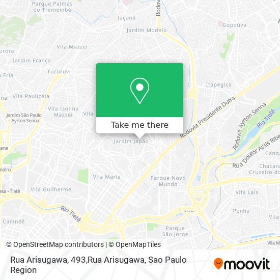Rua Arisugawa, 493,Rua Arisugawa map