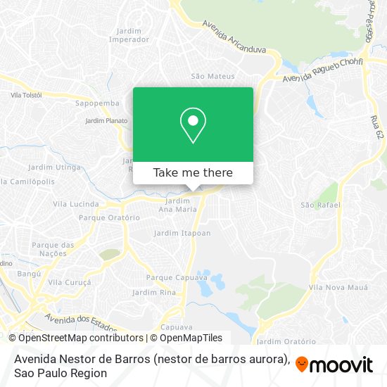 Avenida Nestor de Barros (nestor de barros aurora) map