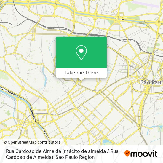 Rua Cardoso de Almeida (r tácito de almeida / Rua Cardoso de Almeida) map