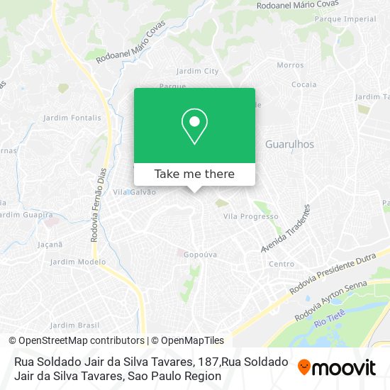 Mapa Rua Soldado Jair da Silva Tavares, 187,Rua Soldado Jair da Silva Tavares