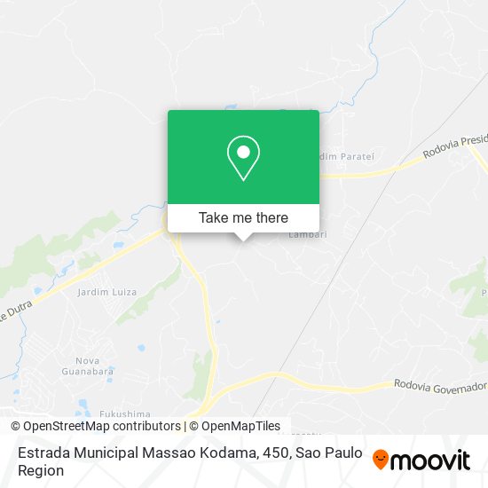 Mapa Estrada Municipal Massao Kodama, 450