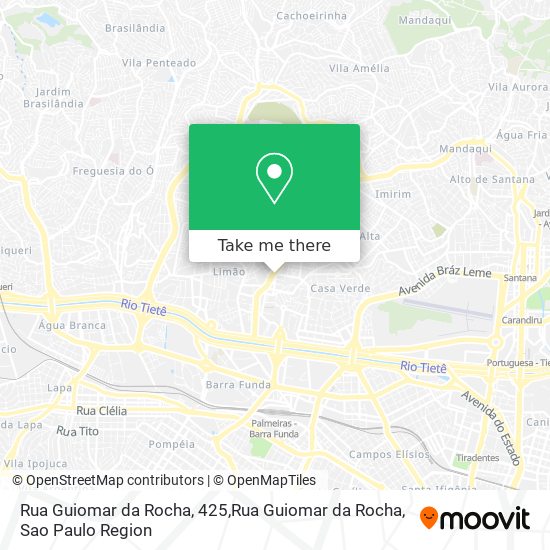 Mapa Rua Guiomar da Rocha, 425,Rua Guiomar da Rocha