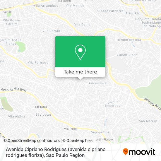 Mapa Avenida Cipriano Rodrigues (avenida cipriano rodrigues floriza)