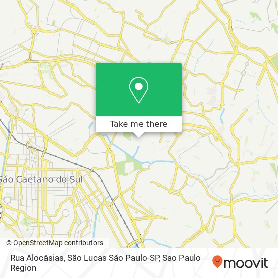 Rua Alocásias, São Lucas São Paulo-SP map