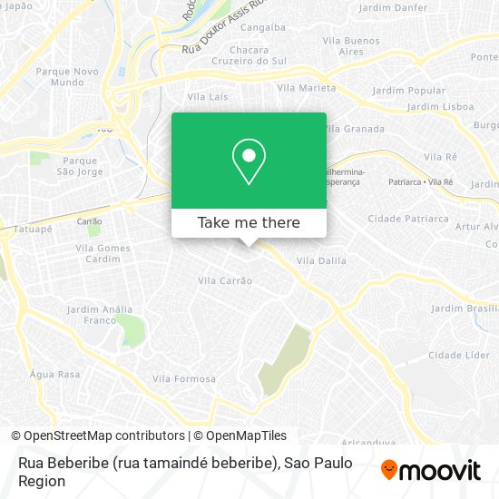 Mapa Rua Beberibe (rua tamaindé beberibe)