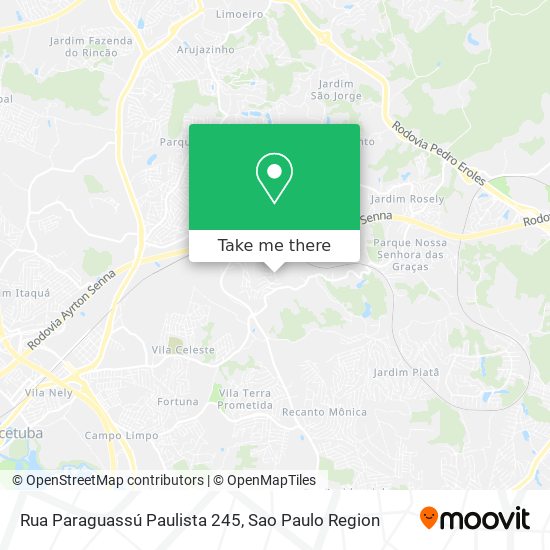 Rua Paraguassú Paulista 245 map