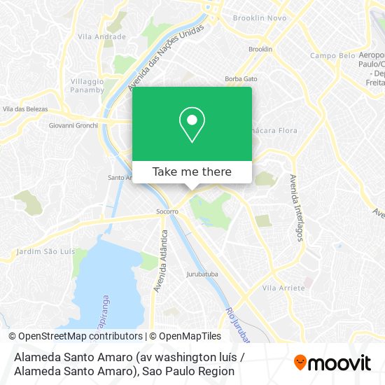 Mapa Alameda Santo Amaro (av washington luís / Alameda Santo Amaro)